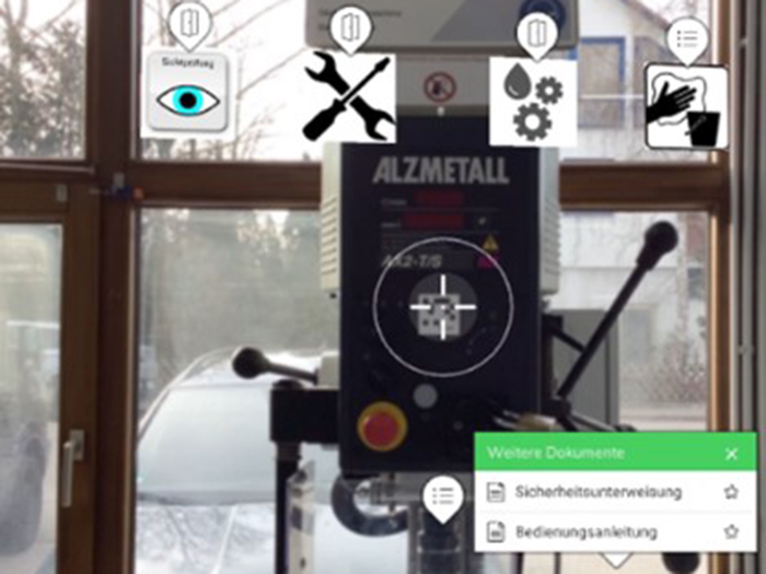 Eine spezifische AR-Anwendung für eine Maschine