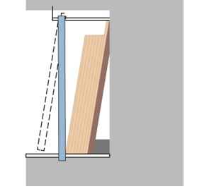 Abgestützte Lagerung von Holzplatten