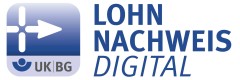 Logo: Lohnnachweis digital; © DGUV